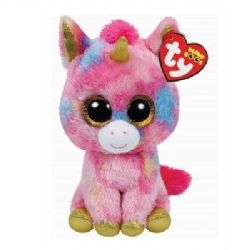 PELUCHE TY BEANIE BOOS - FANTASIA LICORNE ROSE AVEC TACHE MÉDIUM 13